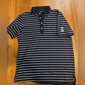 RLX Golf Polo Navy Stripe L